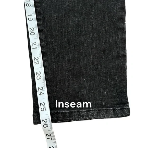 Talbots Simply Flattering 5 Pocket Boyfriend Jeans Black Size 8P - Picture 7 of 8